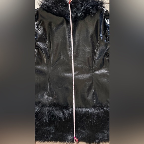 Dolls Kill Widow Your Darkest Hour Vegan Leather Coat Large - Picture 5 of 6